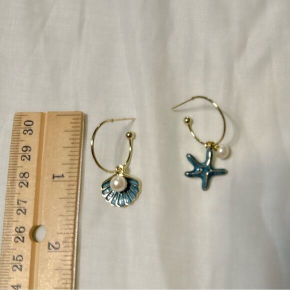 Boho hoop earrings M613 - Picture 4 of 4